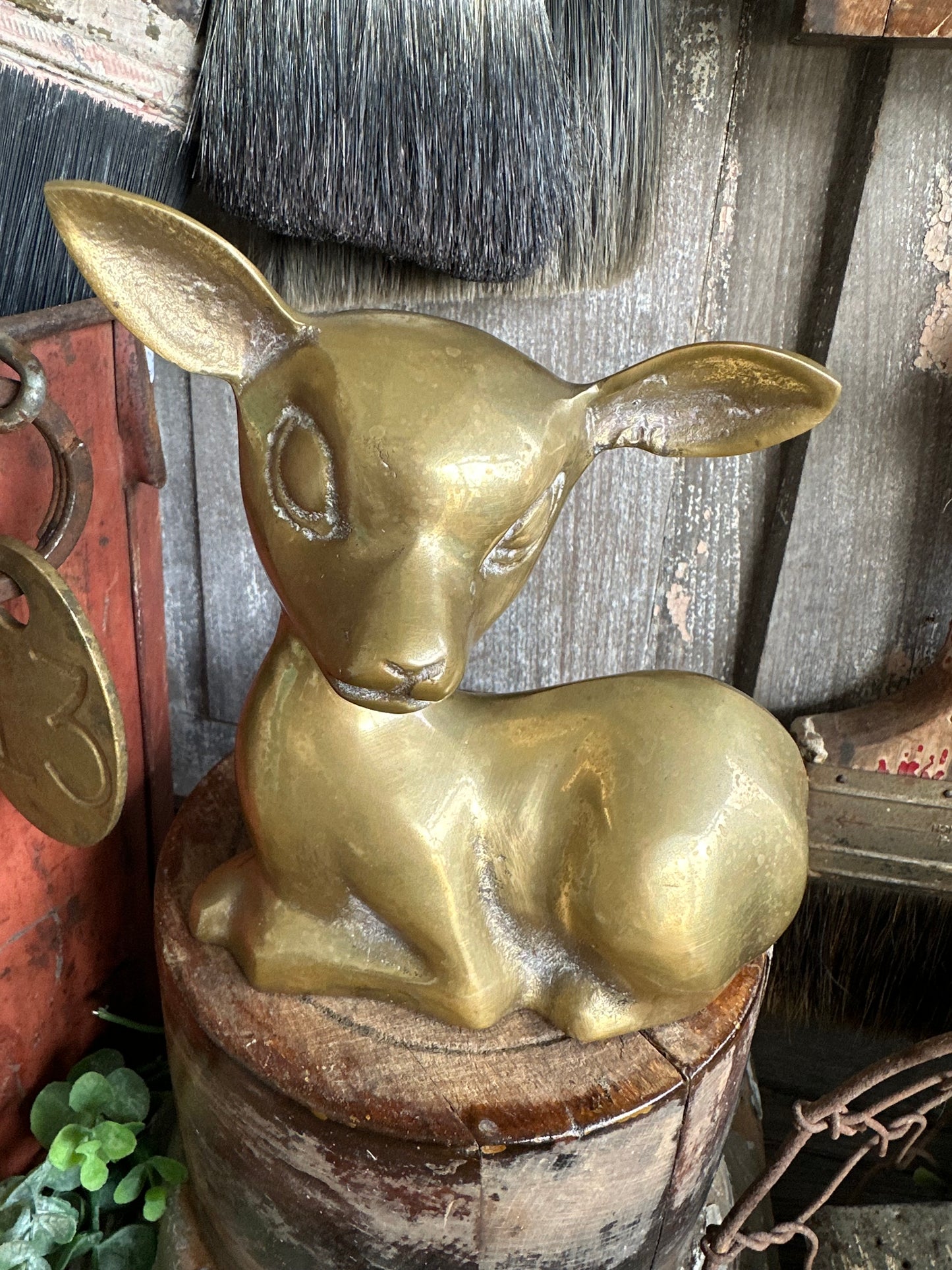Brass Deer Set Of Two