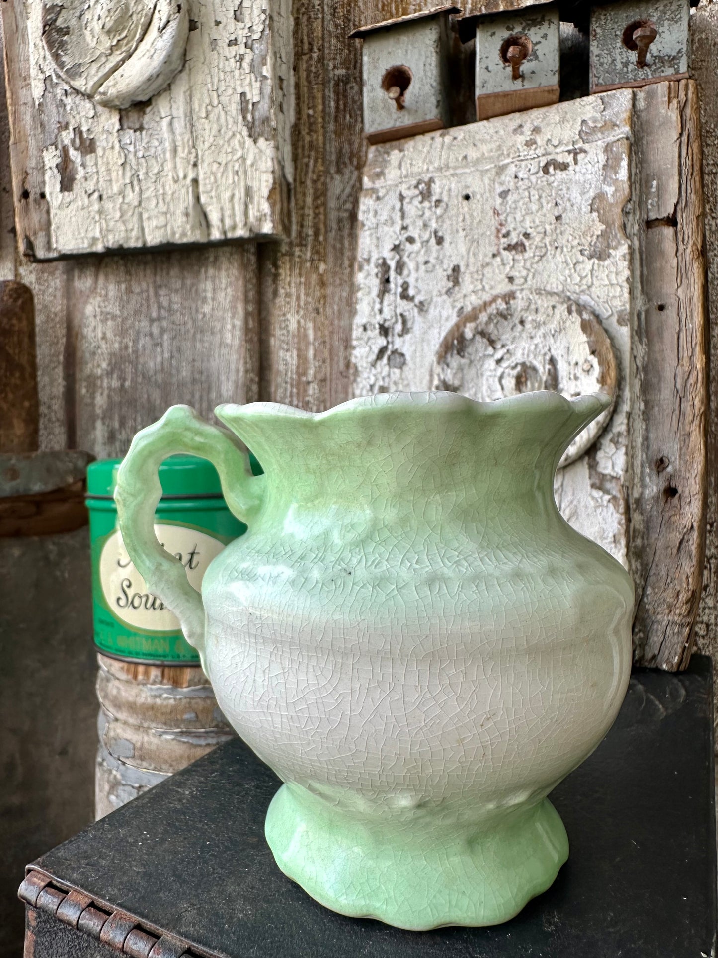 Green Porcelain Small Pitcher/Creamer