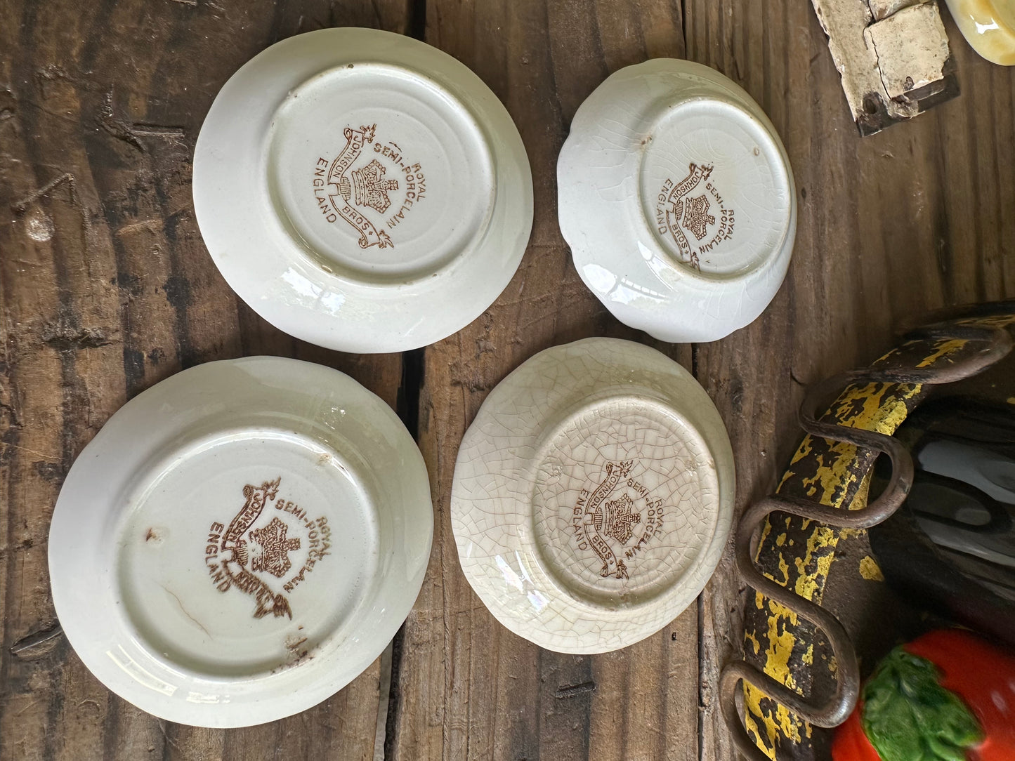 Butter Pats Set Of Four Transferware Johnson Bros England