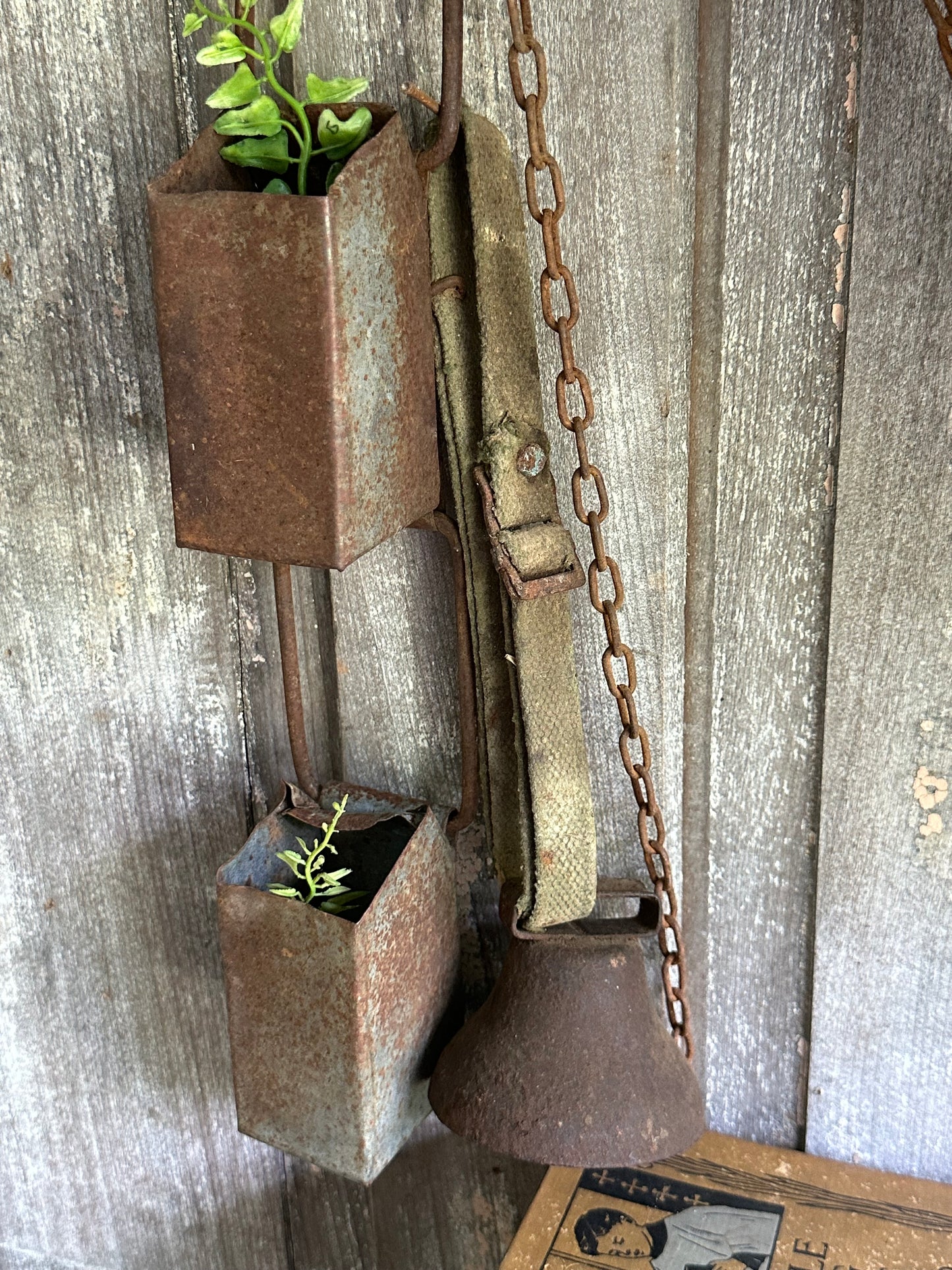 Rusty Metal Bell With Fabric Strap