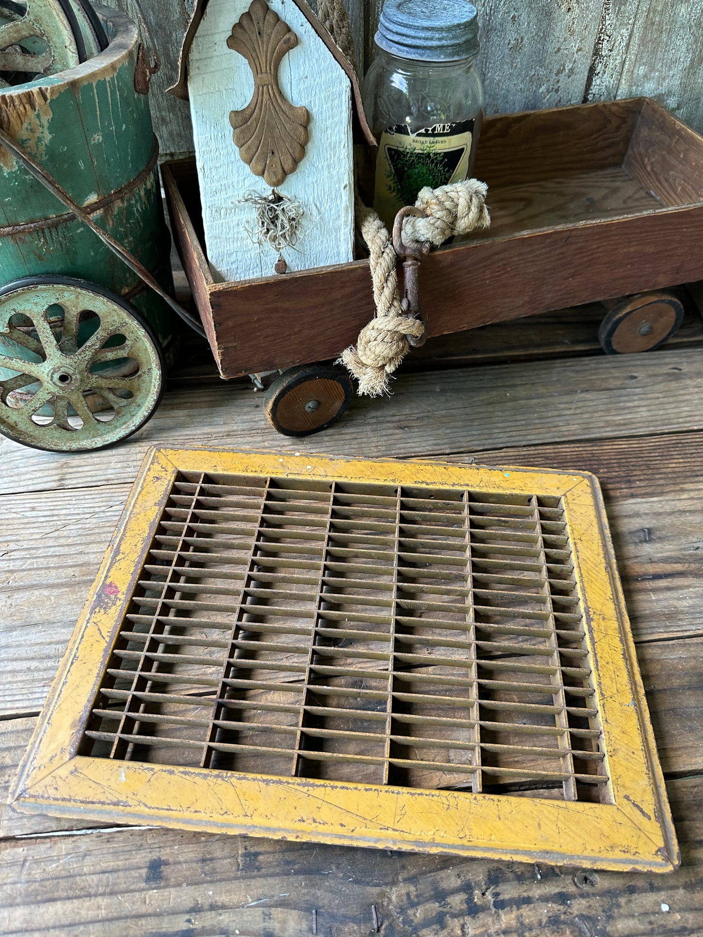 Rusty Metal Floor Grate/Vent Cover