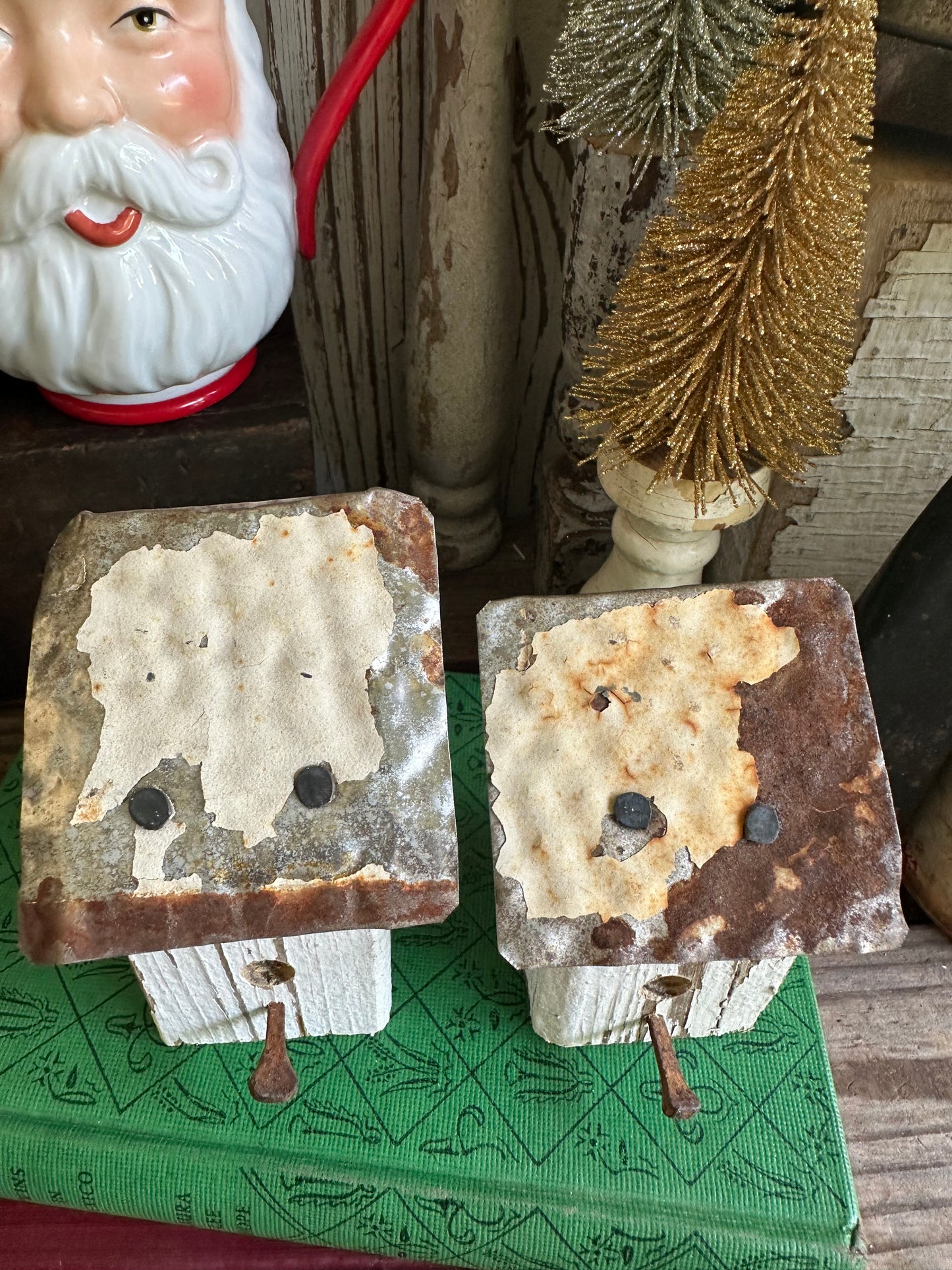 Bitty Birdhouses Set Of Two Handmade