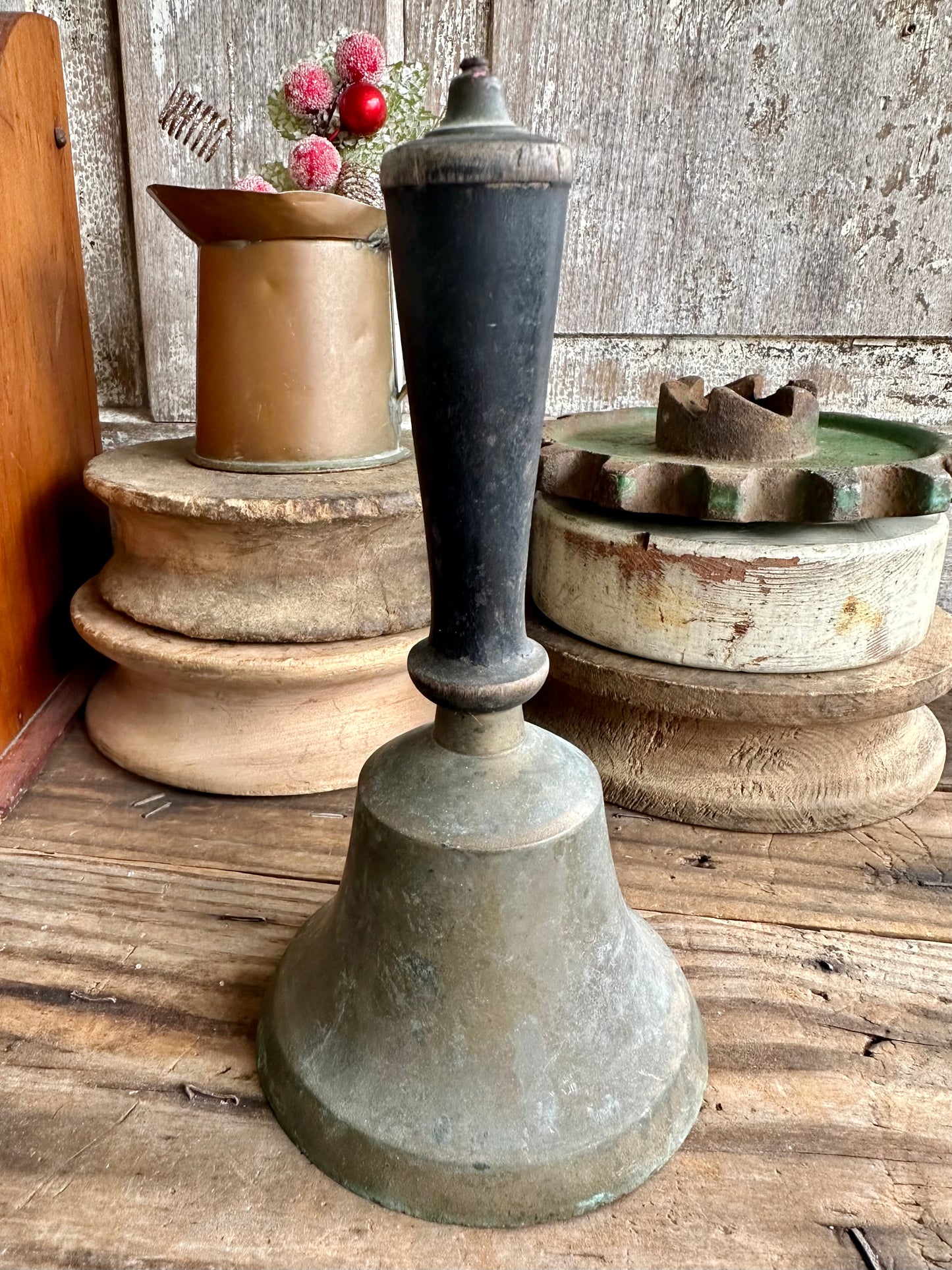 School Bell With Wood Handle 7 1/4”