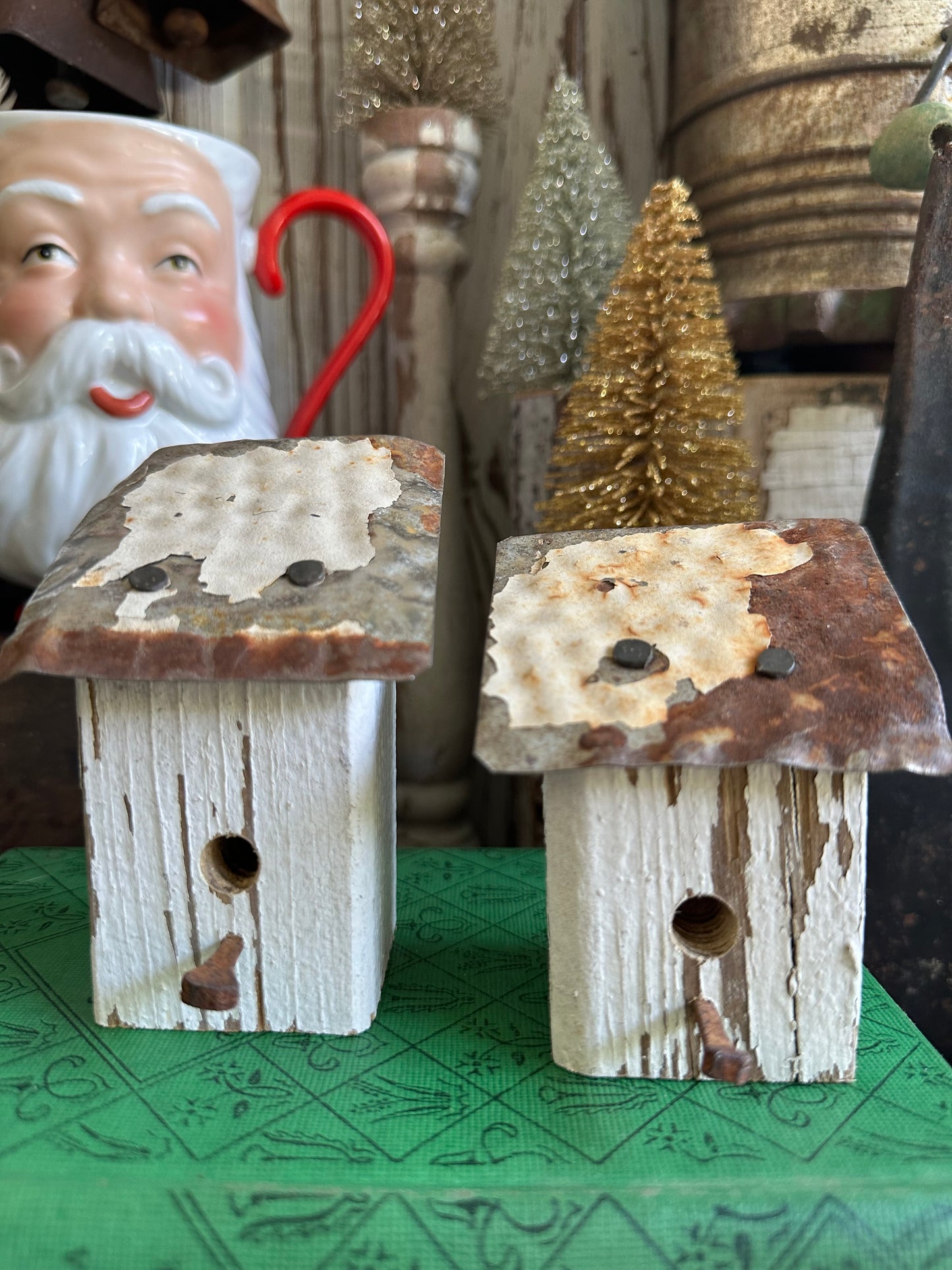 Bitty Birdhouses Set Of Two Handmade
