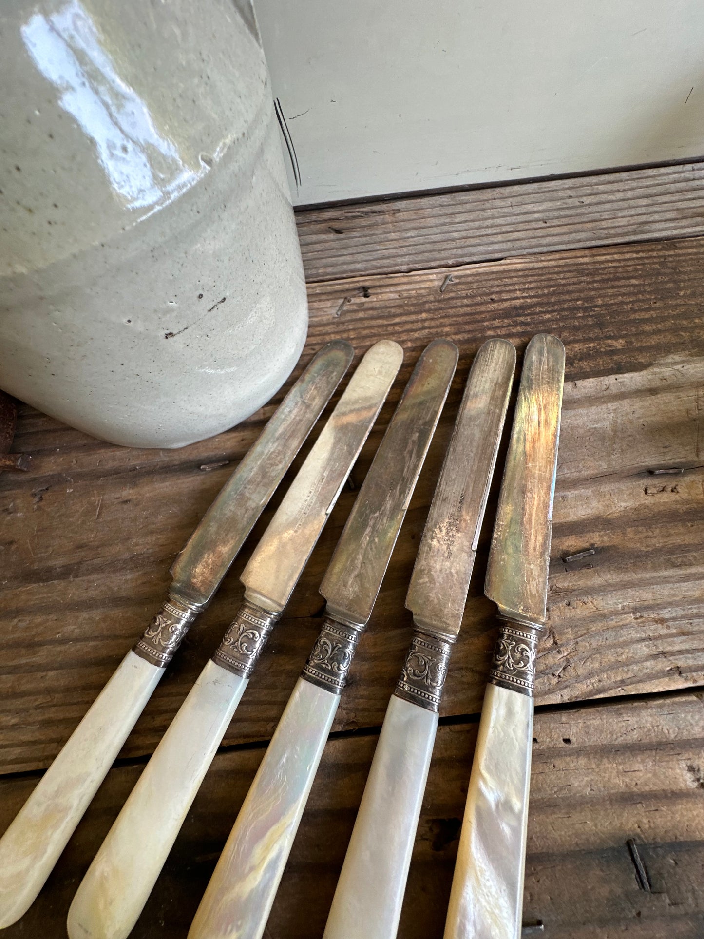 Knives Set Of 5 Mother Of Pearl Handle