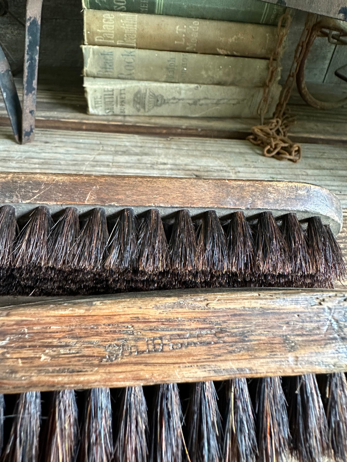 Brushes Set Of Two Wood Handle