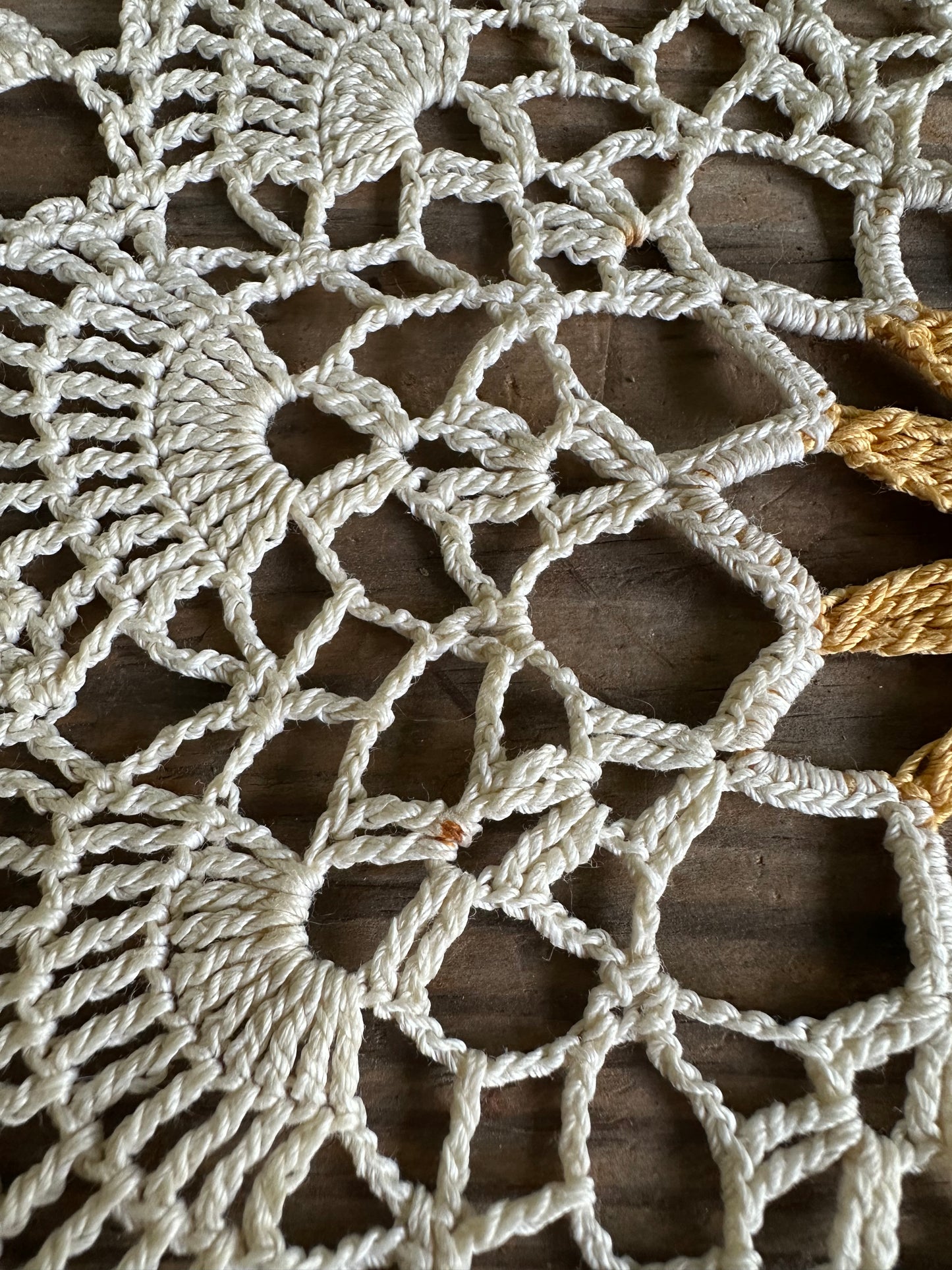 Crochet Doily Black Eyed Susan Floral