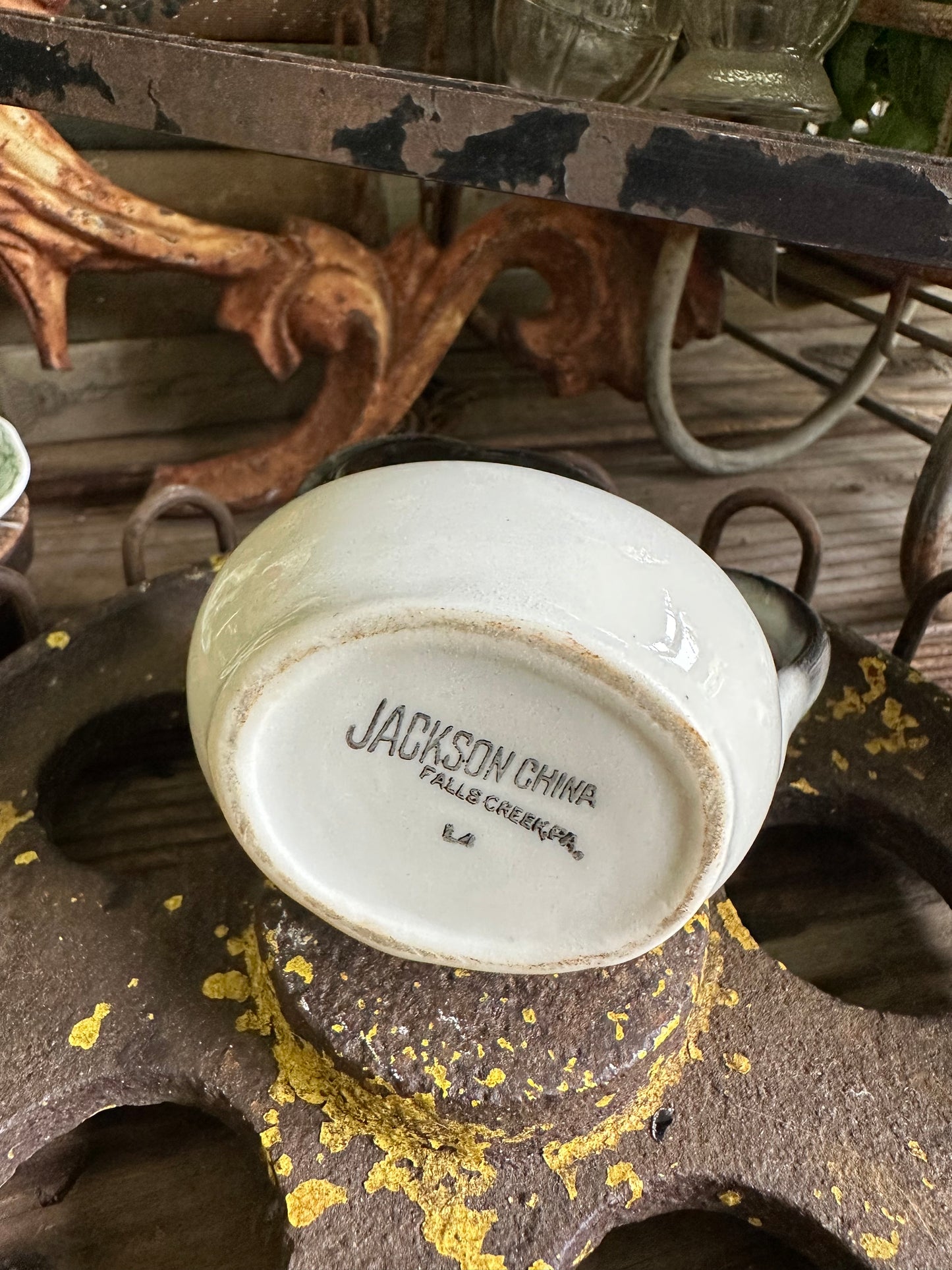 Creamer Black & White Jackson China