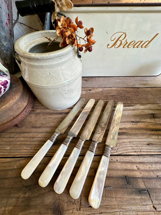 Knives Set Of 5 Mother Of Pearl Handle