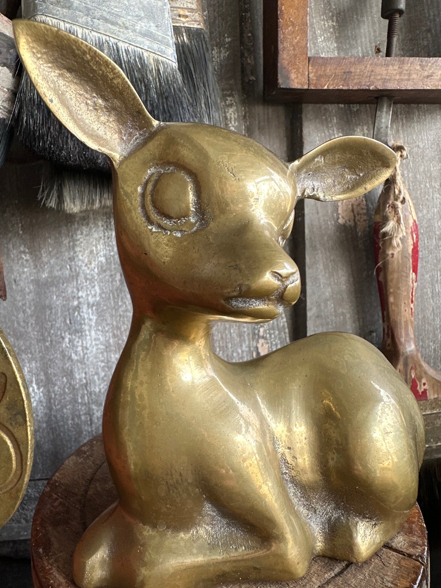 Brass Deer Set Of Two