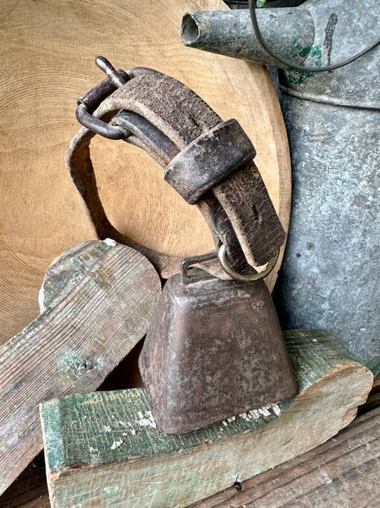 Cow/Livestock Bell With Leather Strap