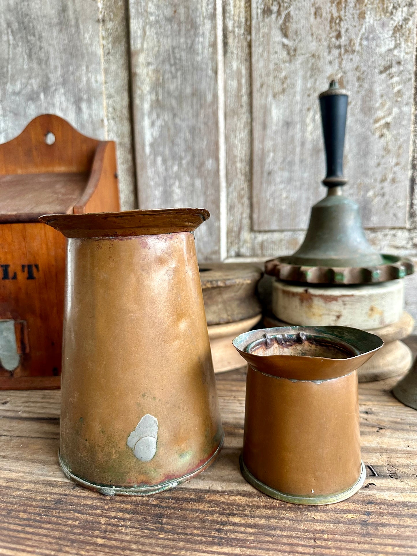 Copper Pitchers Set Of Two