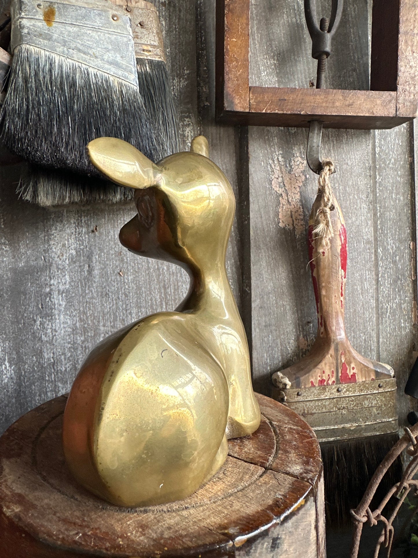 Brass Deer Set Of Two