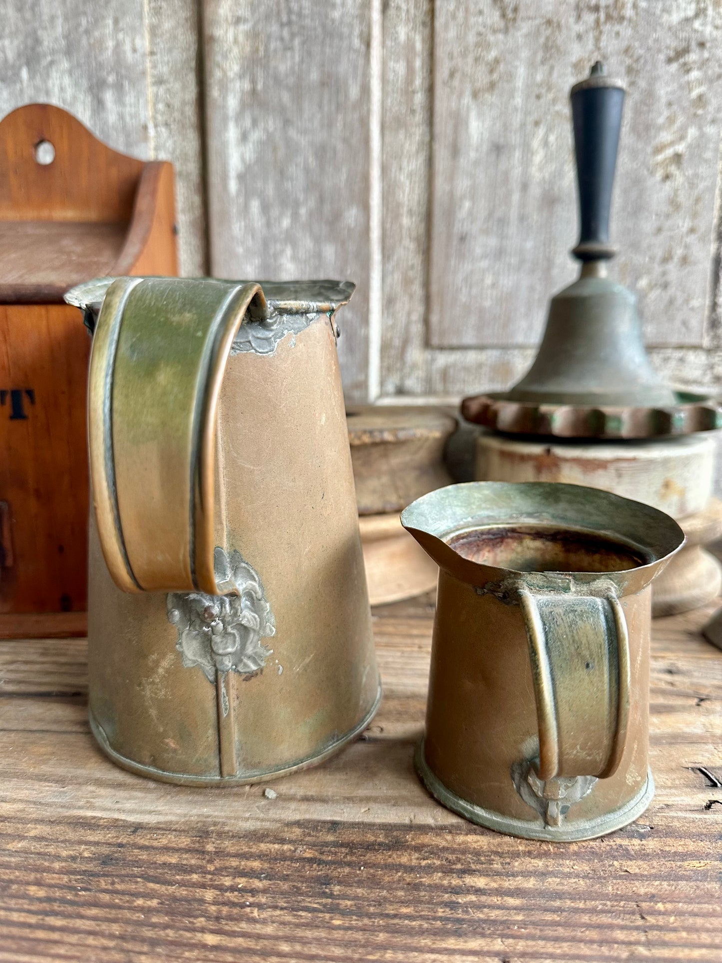 Copper Pitchers Set Of Two