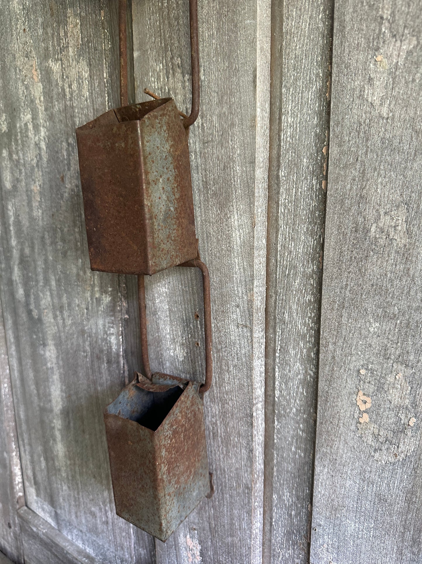 Rusty Metal Hanging Water Dippers