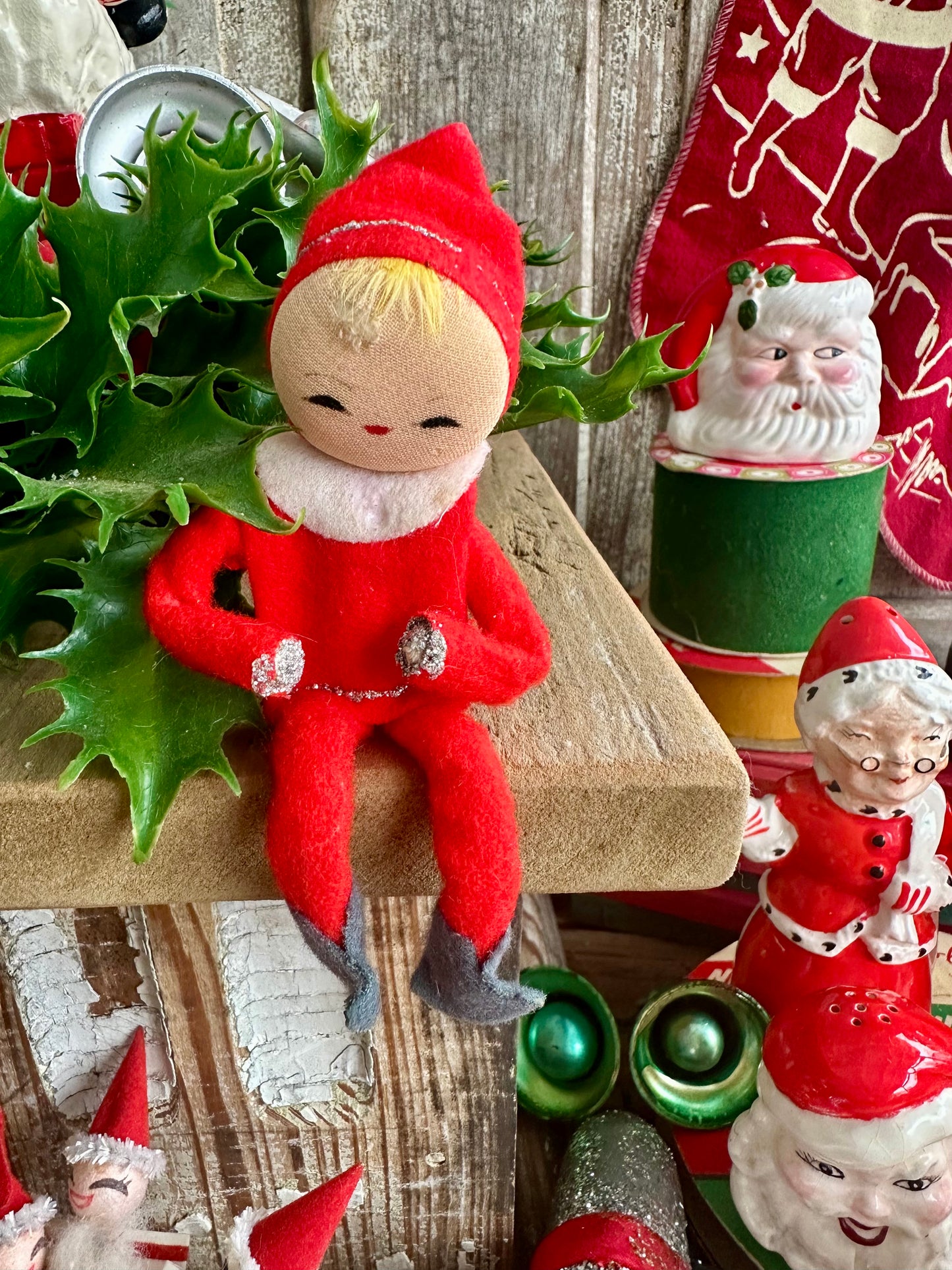 Felted Red Pixie Elf