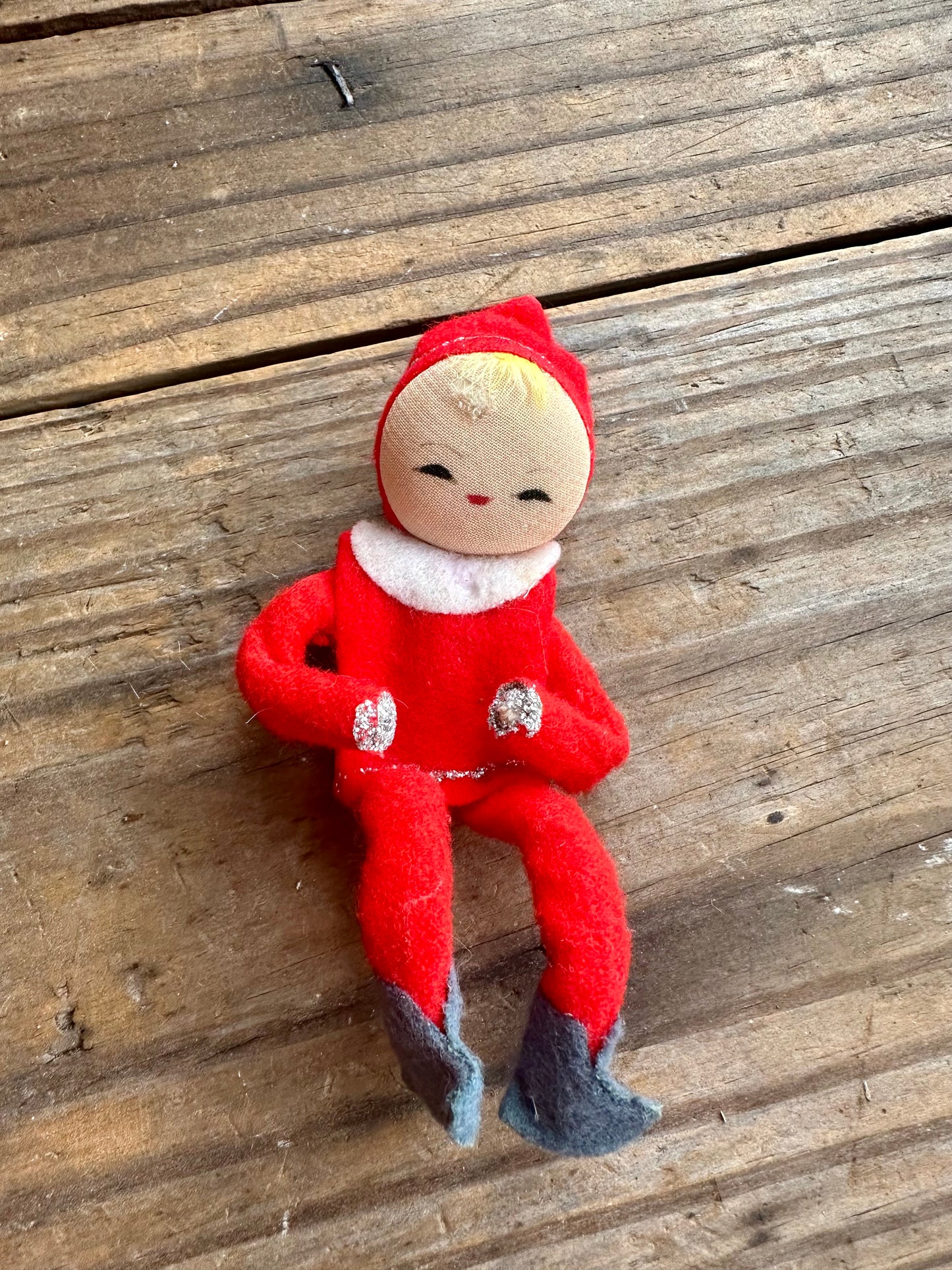 Felted Red Pixie Elf