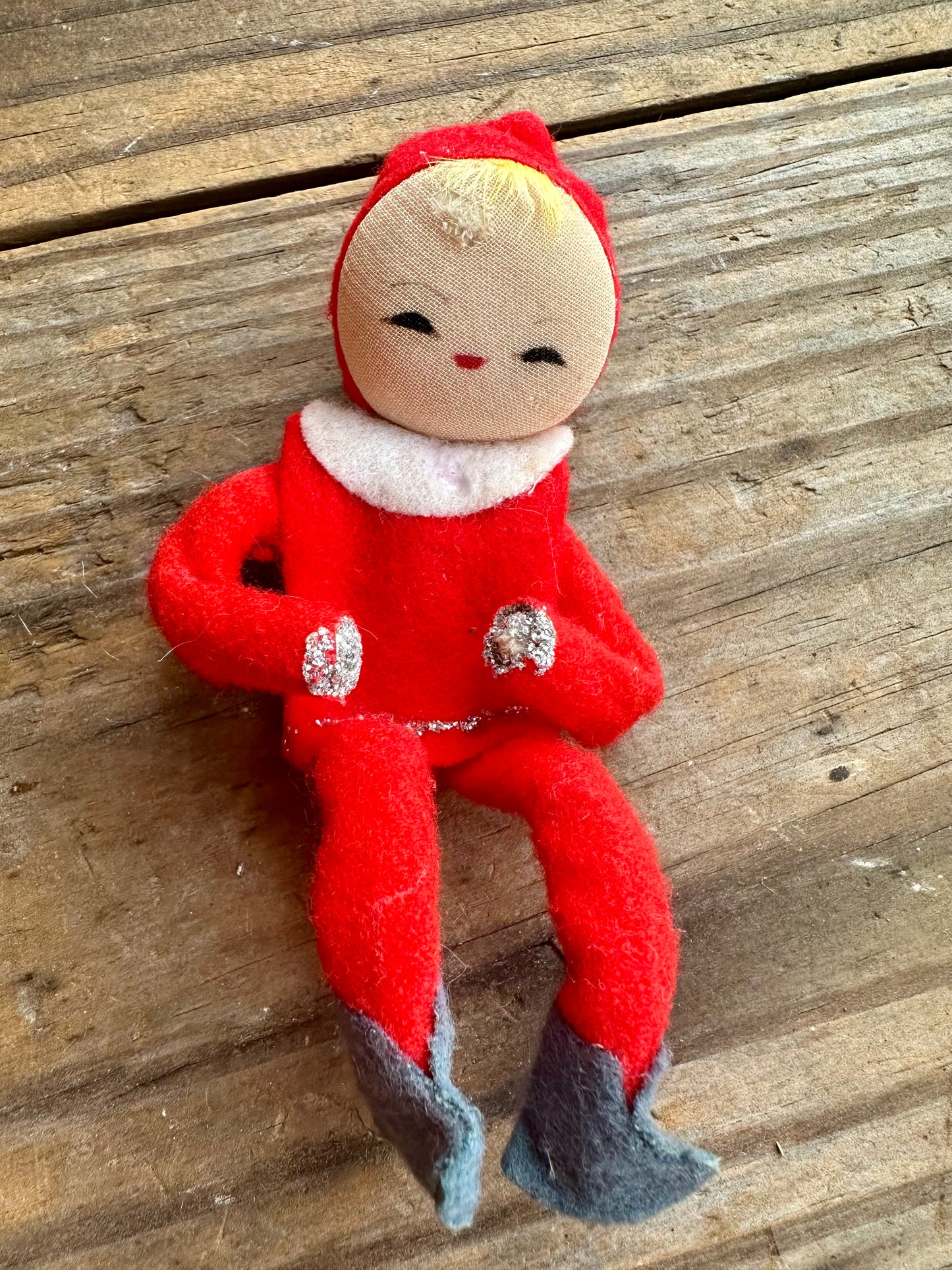 Felted Red Pixie Elf