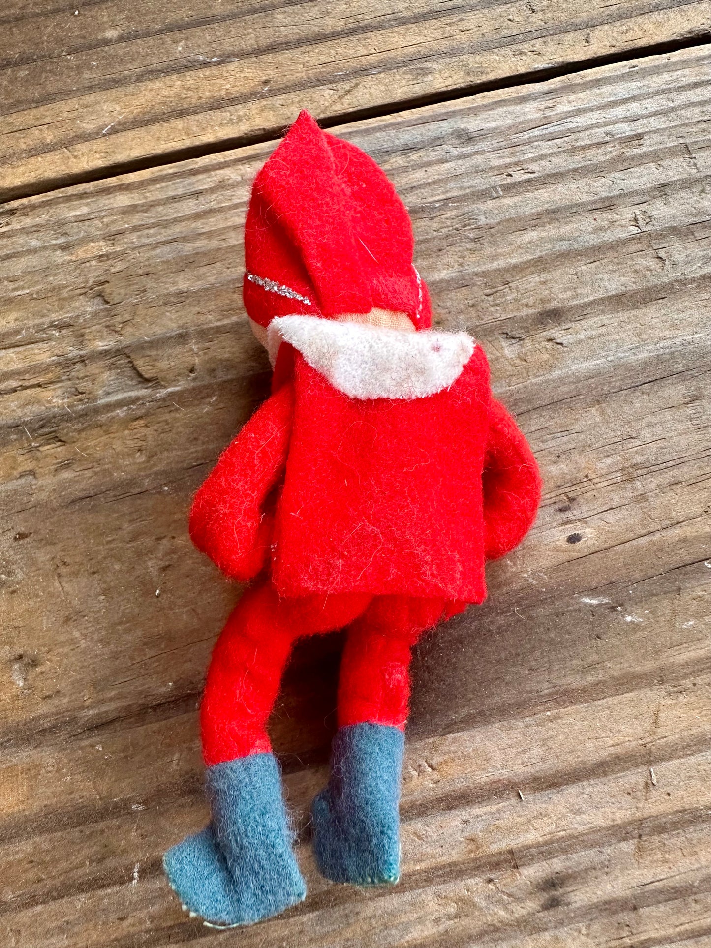 Felted Red Pixie Elf