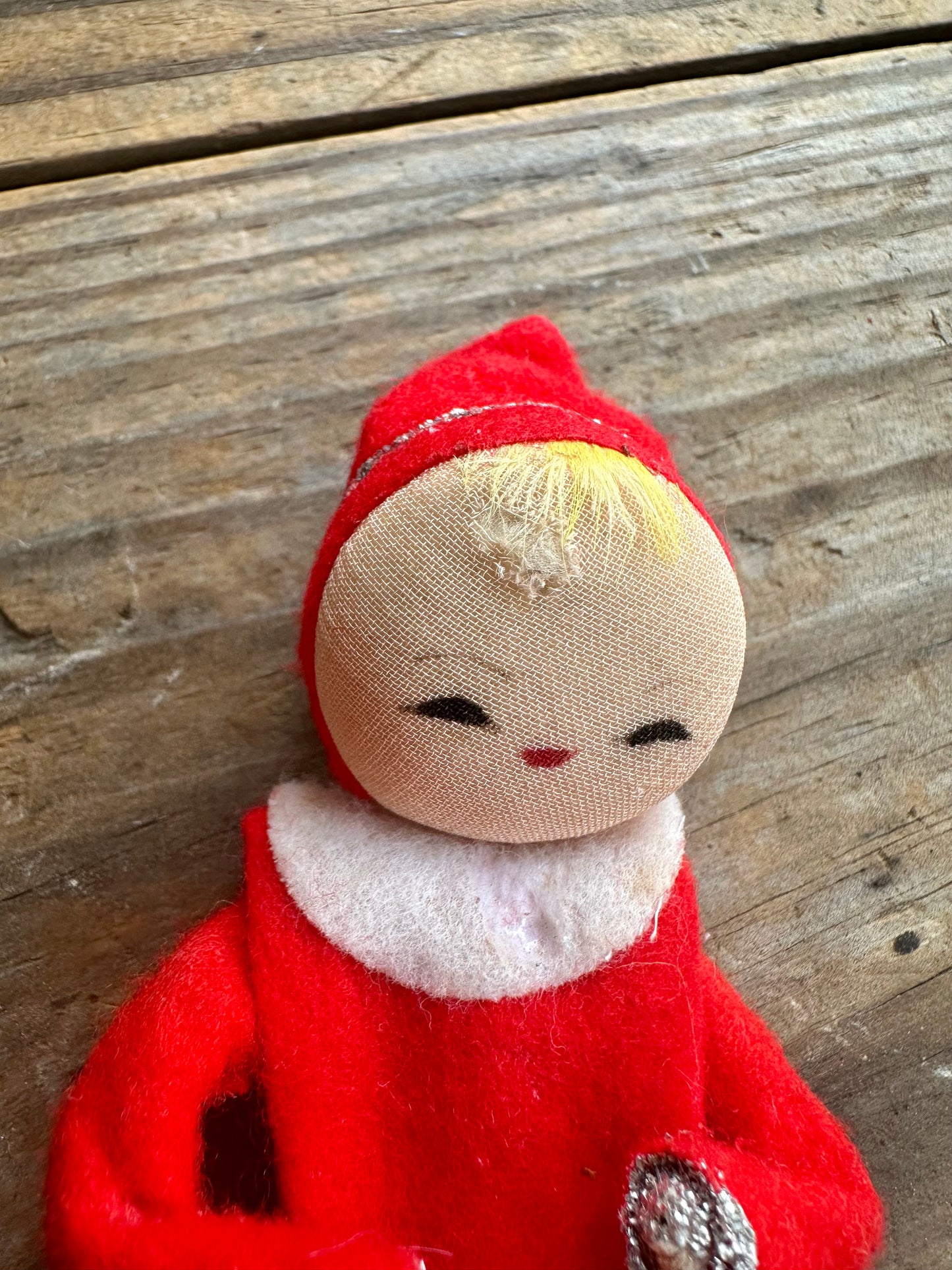 Felted Red Pixie Elf