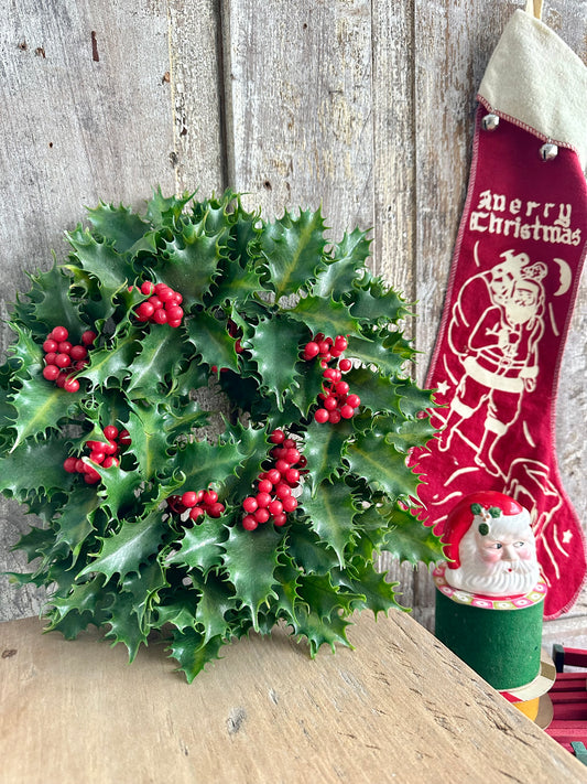 Faux Plastic Christmas Wreath