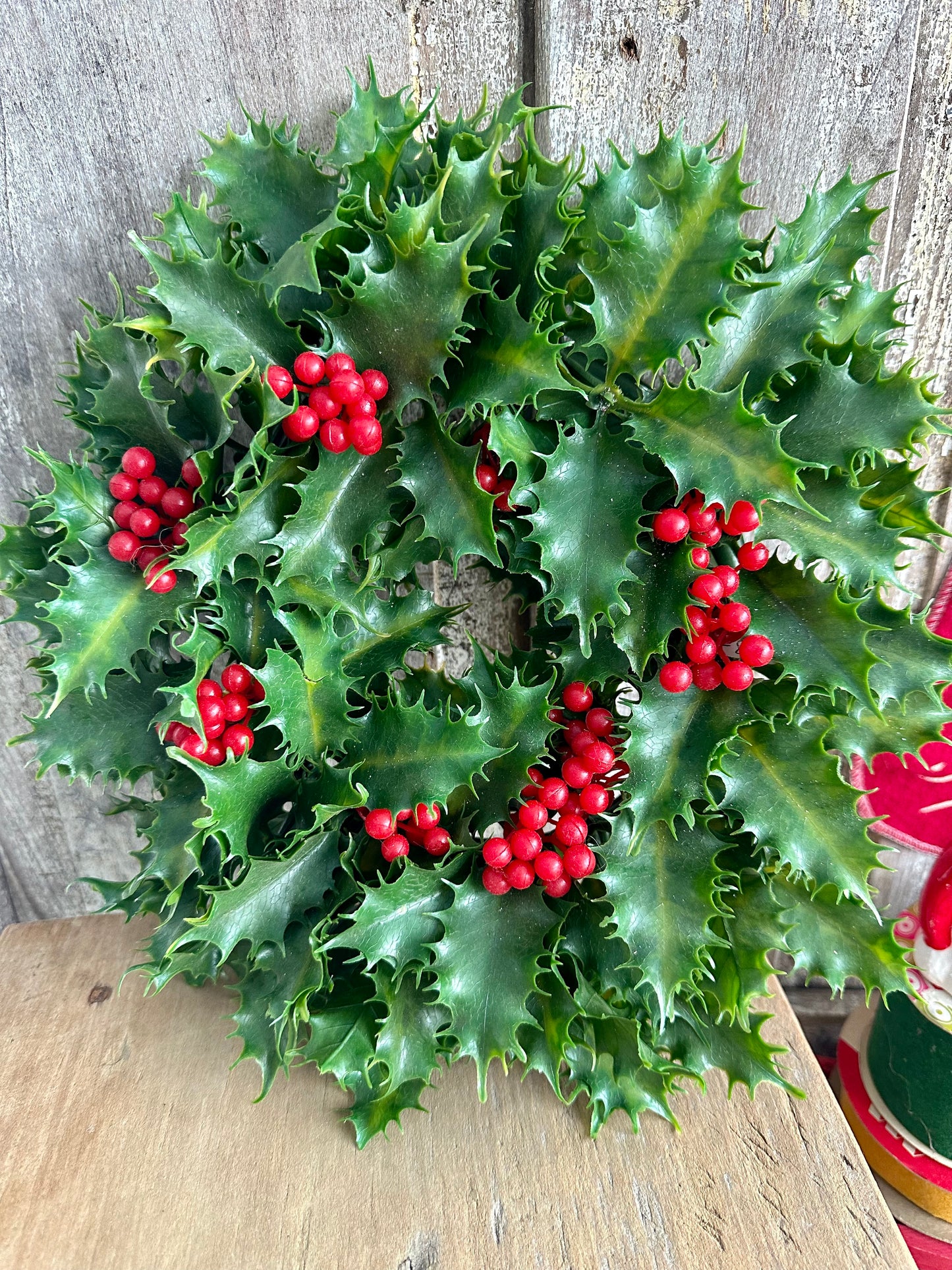 Faux Plastic Christmas Wreath