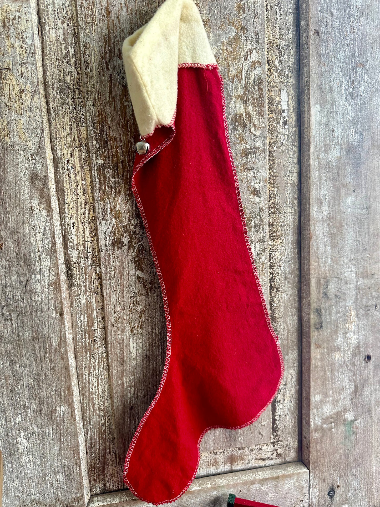 Christmas Stocking With Bells Merry Christmas