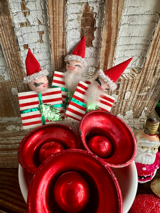 Santa Spun Cotton/Chenille Pipe Cleaner Pick Set of Three