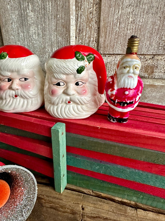 Santa Claus With Bag Glass Light Bulb