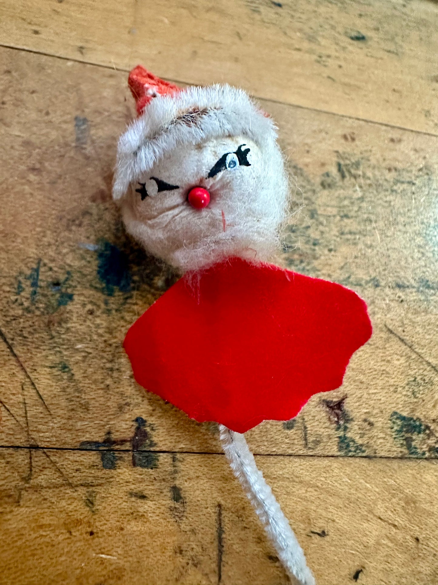 Santa Claus Spun Cotton/Chenille Pipe Cleaner Pick